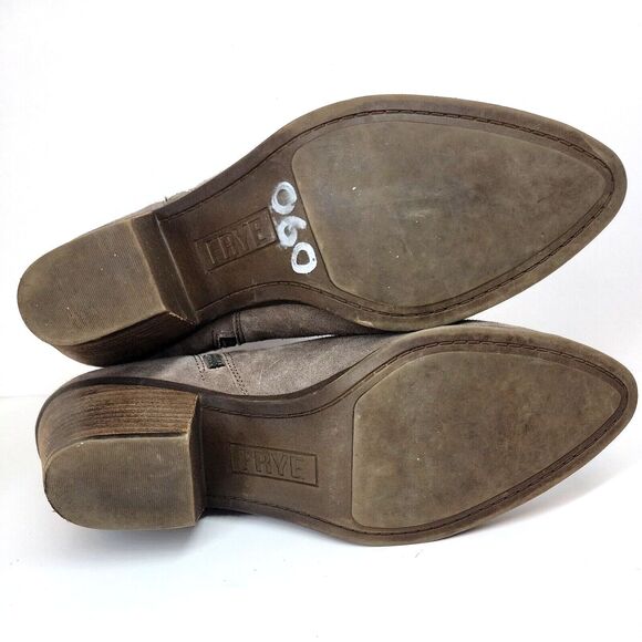 Frye Suede Double Zip Ankle Boots Womens Size  9 - Picture 10 of 12